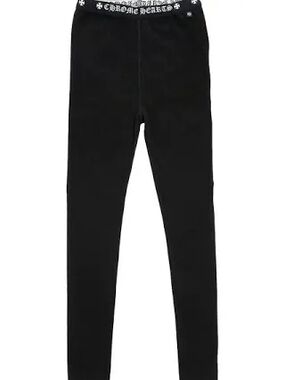 Chrome Hearts Black Leggings with Logo Waistband *please read Details